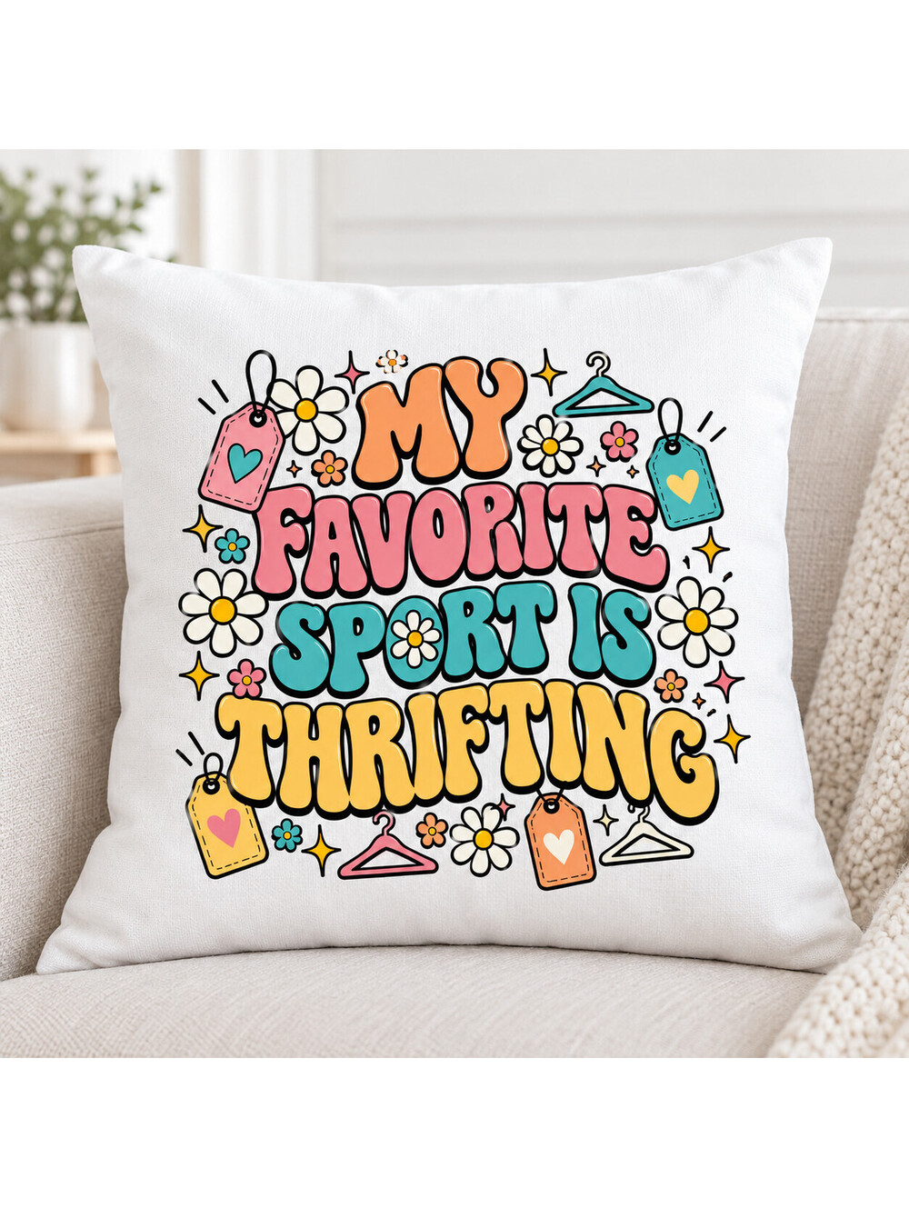 My Favorite Sport Is Thrifting DTF Transfer 10 Inch Ready to Press Pack of 4